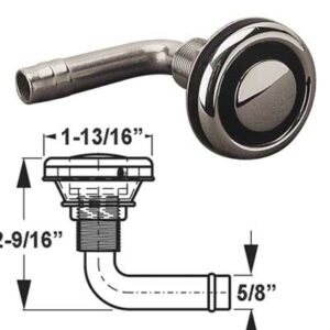 90 deg Flush mount gas tank vent