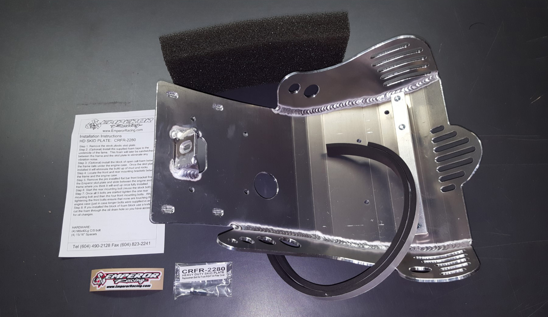 Heavy Duty Skid Plate CRFR2280 Emperor Racing